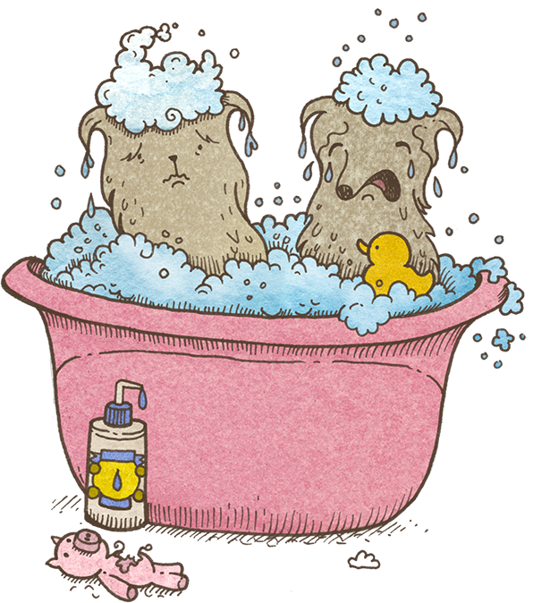 dogs-kidlit-illustration in whimsical style