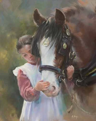 JS 562 Girl with a Clydesdale