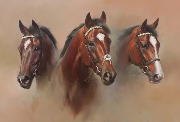 An art gallery with equine prints of famous racehorses and scenes of Royal Ascot, Cheltenham and Epsom racecourses. Images from Tattersalls Sales in Newmarket. From paintings by Jacqueline Stanhope.