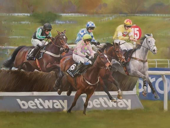An equine art gallery with prints of horses such as Constitution Hill, Jonbon, Honeysuckle, Kauto Star, Denman, Altior and State Man. From original oil paintings by Jacqueline Stanhope.