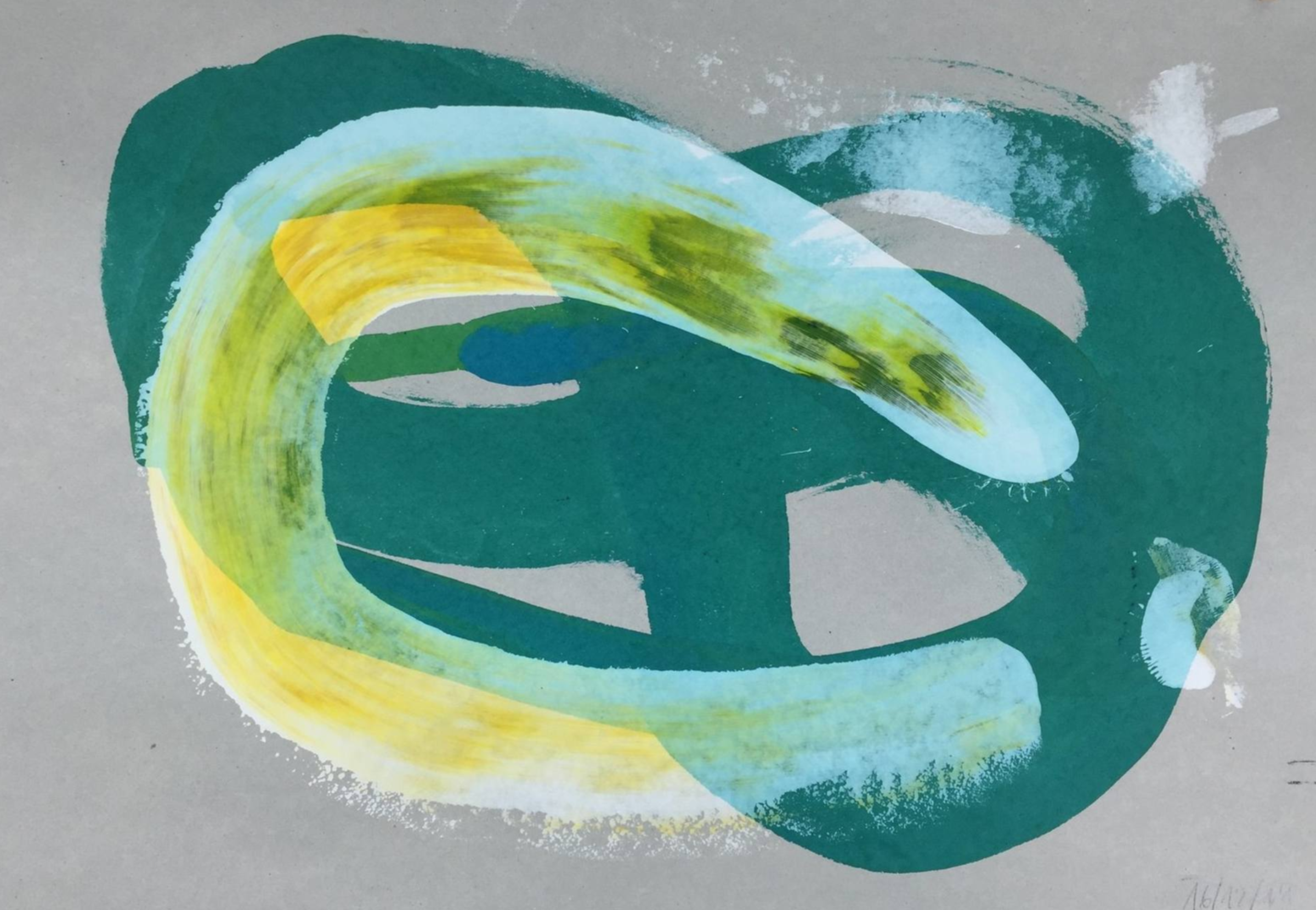 Around you, 2014. 36x50 cm. Acrílico sobre papel de estraza. Colección privada