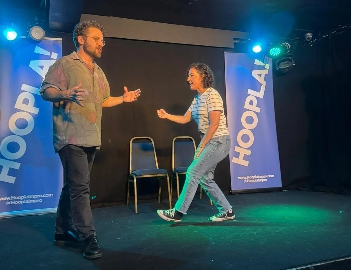 On stage at The Miller in London Bridge, spiritual home of London improv comedy