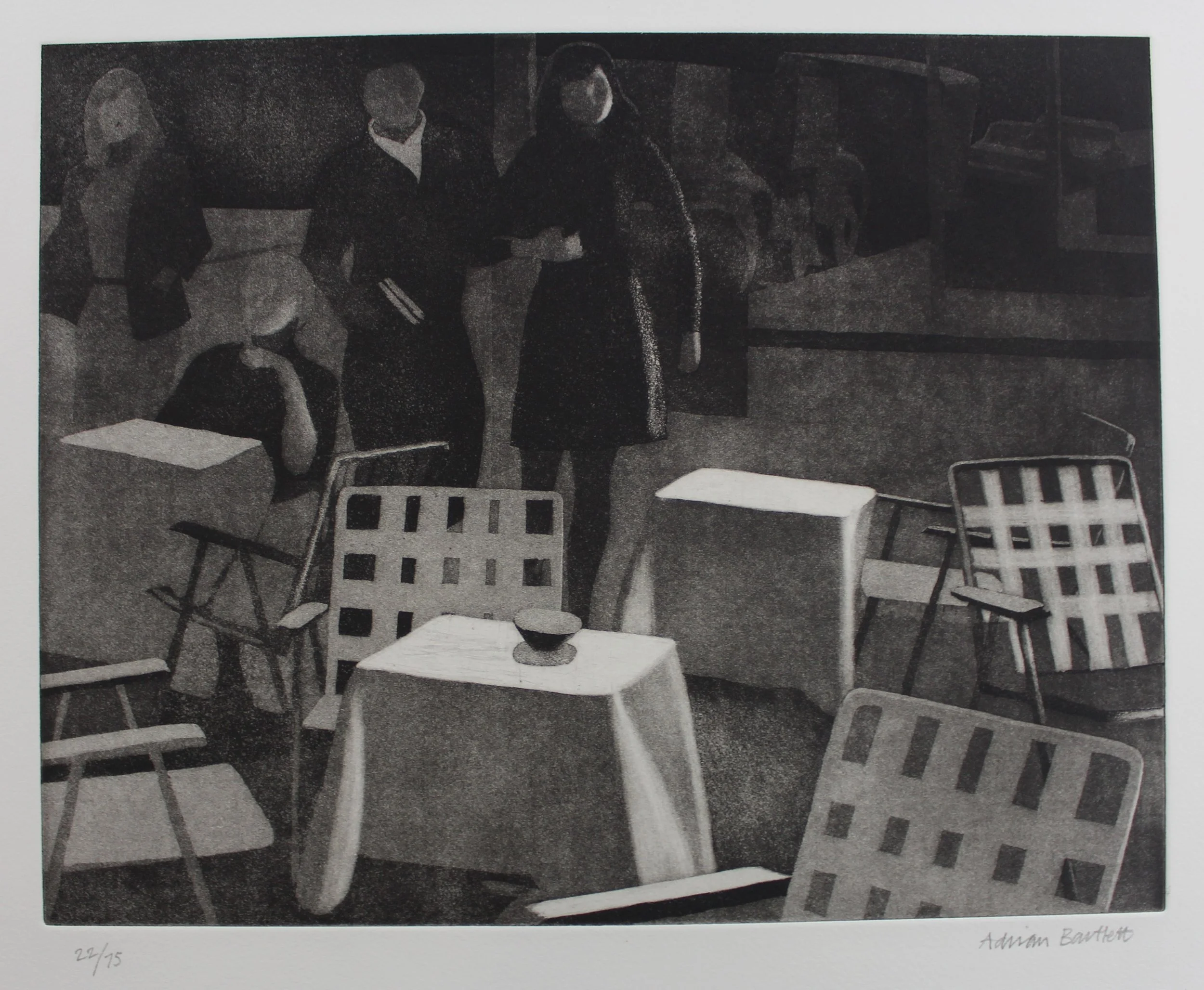 Café - 1972 - Aquatint - 29 x 36 cm
