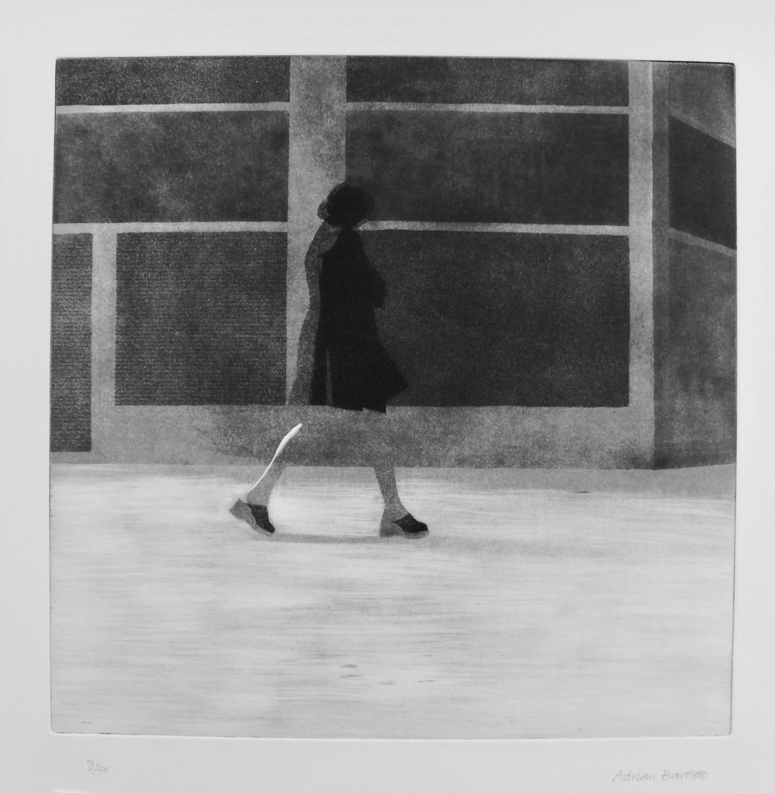 Girl Walking - 1974 - Aquatint 31 x 45 cm