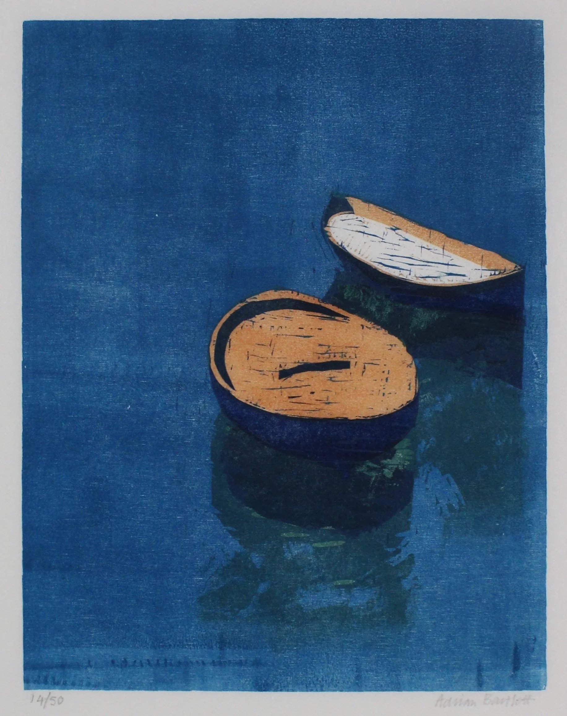 Mooring III - 2012 - Woodcut - 28 x 36 cm