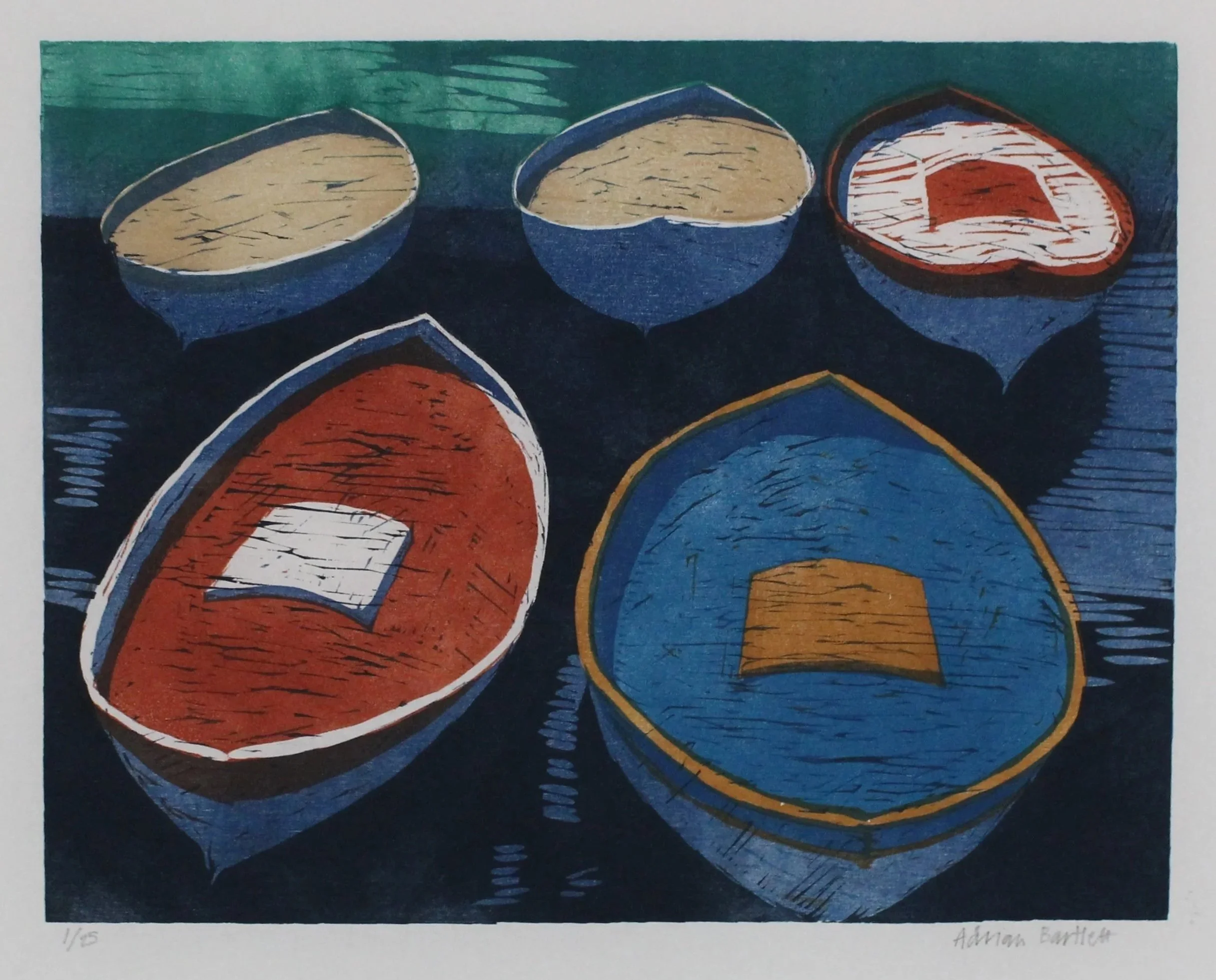 Mooring IV - 2012 - Woodcut - 28 x 36 cm