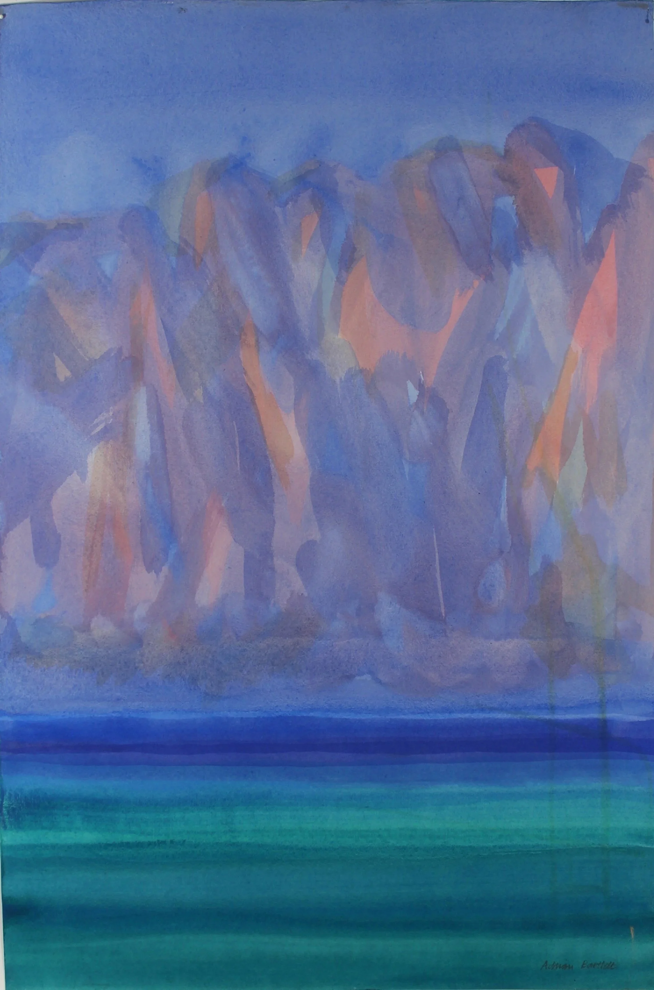 Aegean Landfall III - 1996 - Acrylic on paper 99 x 66 cm
