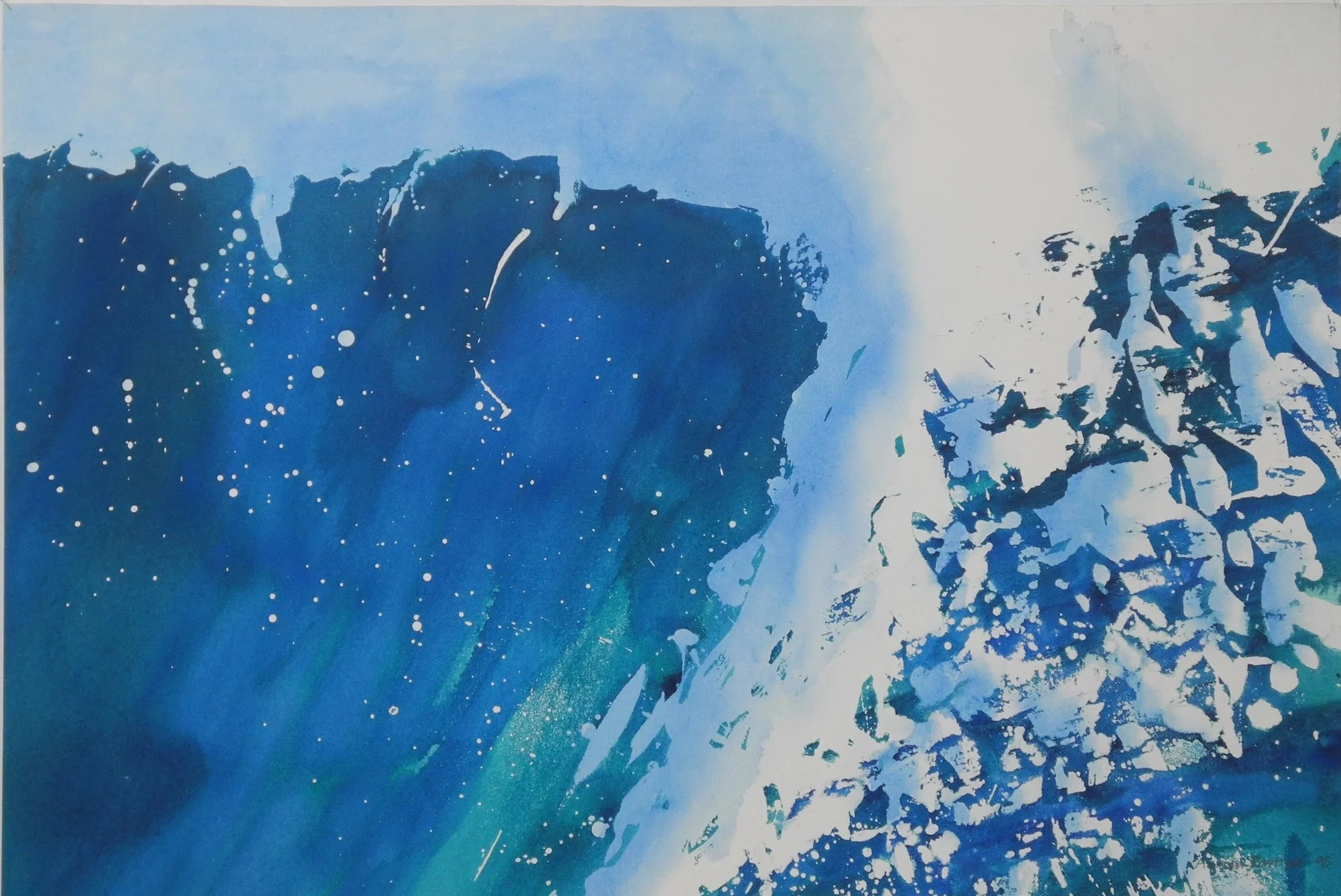 Wave Break - 1995 - Acrylic on paper - 66 x 99 cm