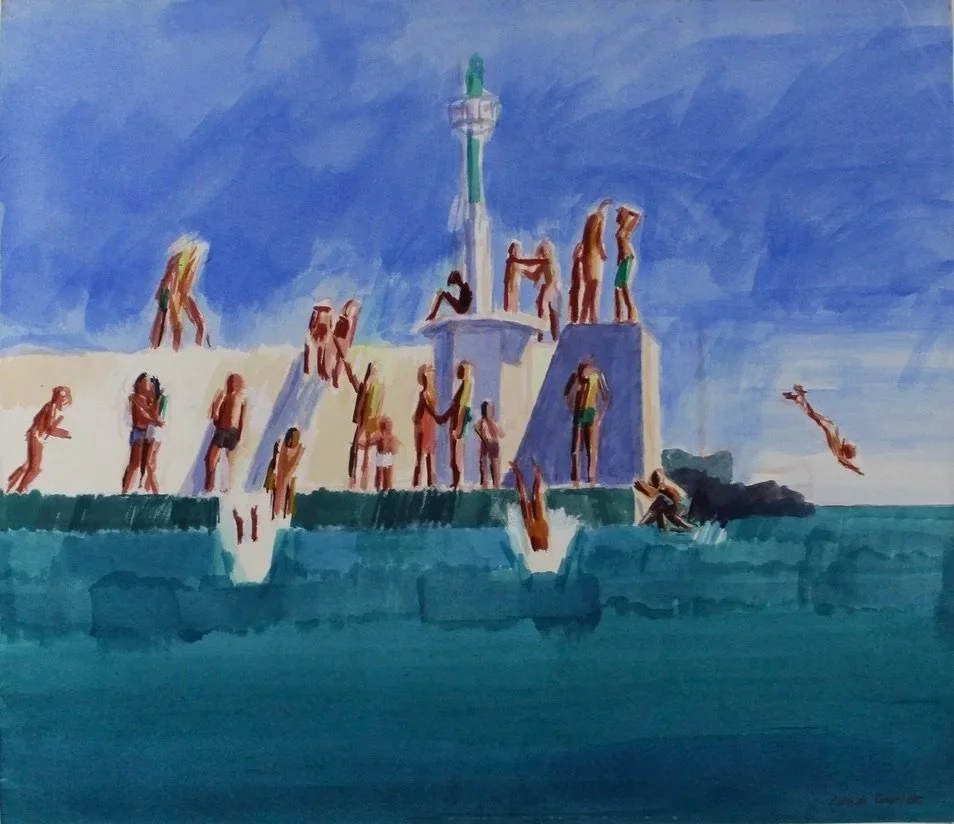 Summertime - 1999 - Acrylic on paper - 66 x 76 cm