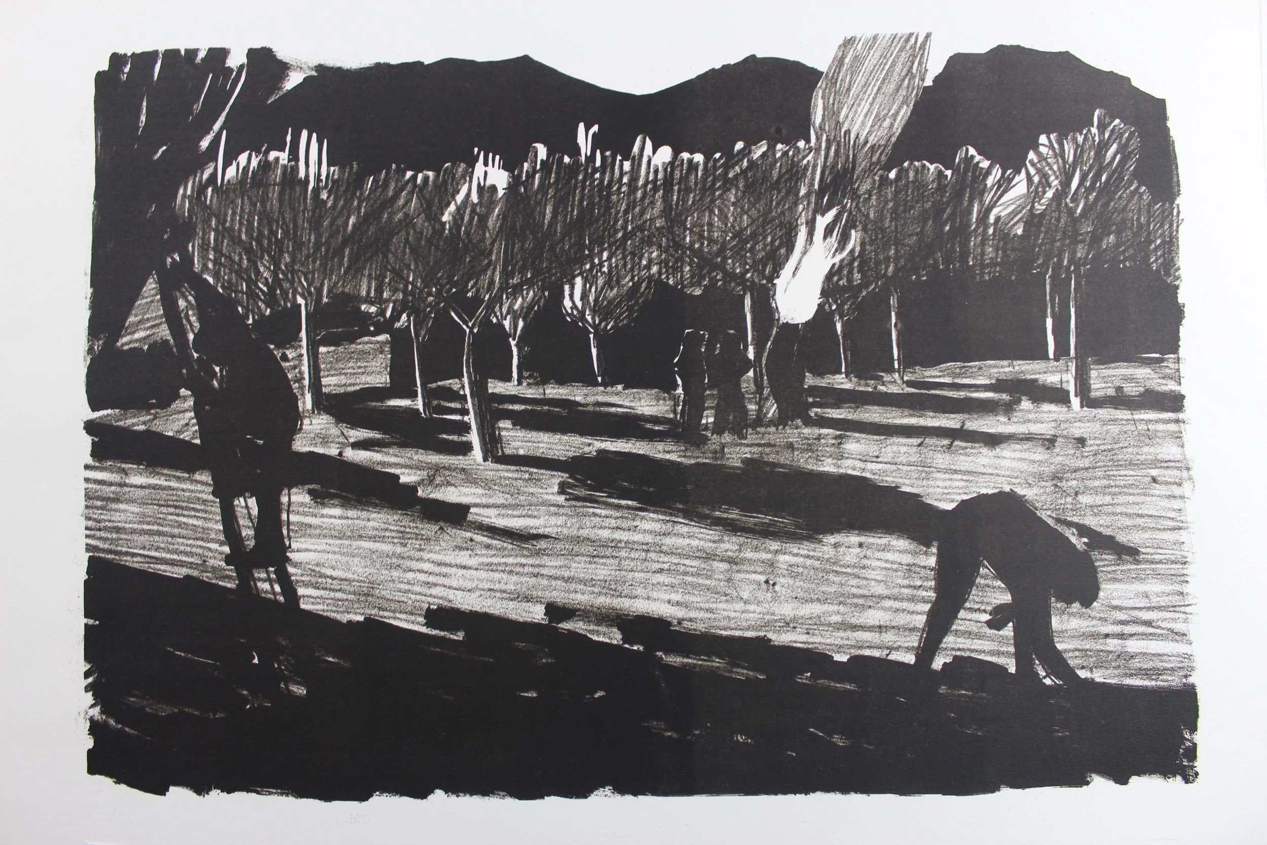 Burning Tree - 1993 - Lithograph - 41 x 60 cm
