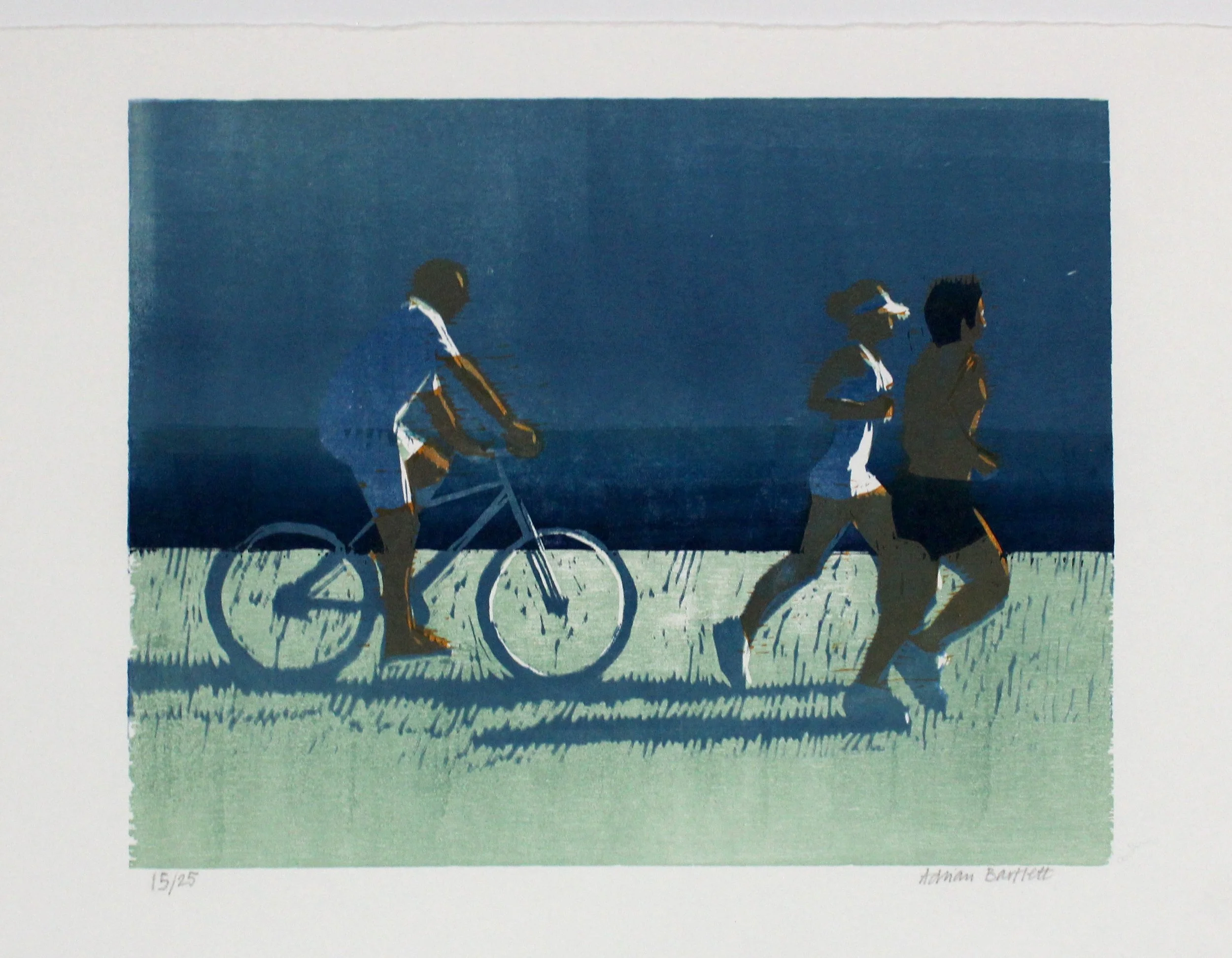 Evening Run - 2007 - Woodcut - 28 x 36 cm