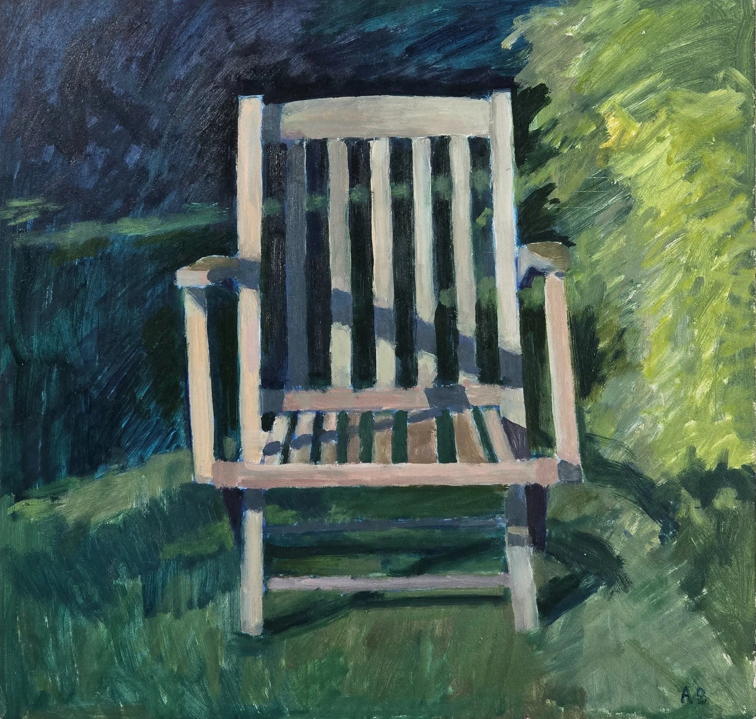 Garden Chair - 2020 - Oil on board - 46 x 47 cm