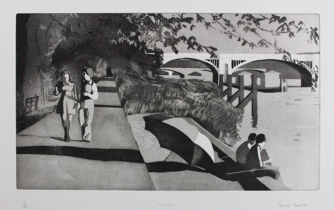 Towpath - 1974 - Aquatint - 26 x 45 cm