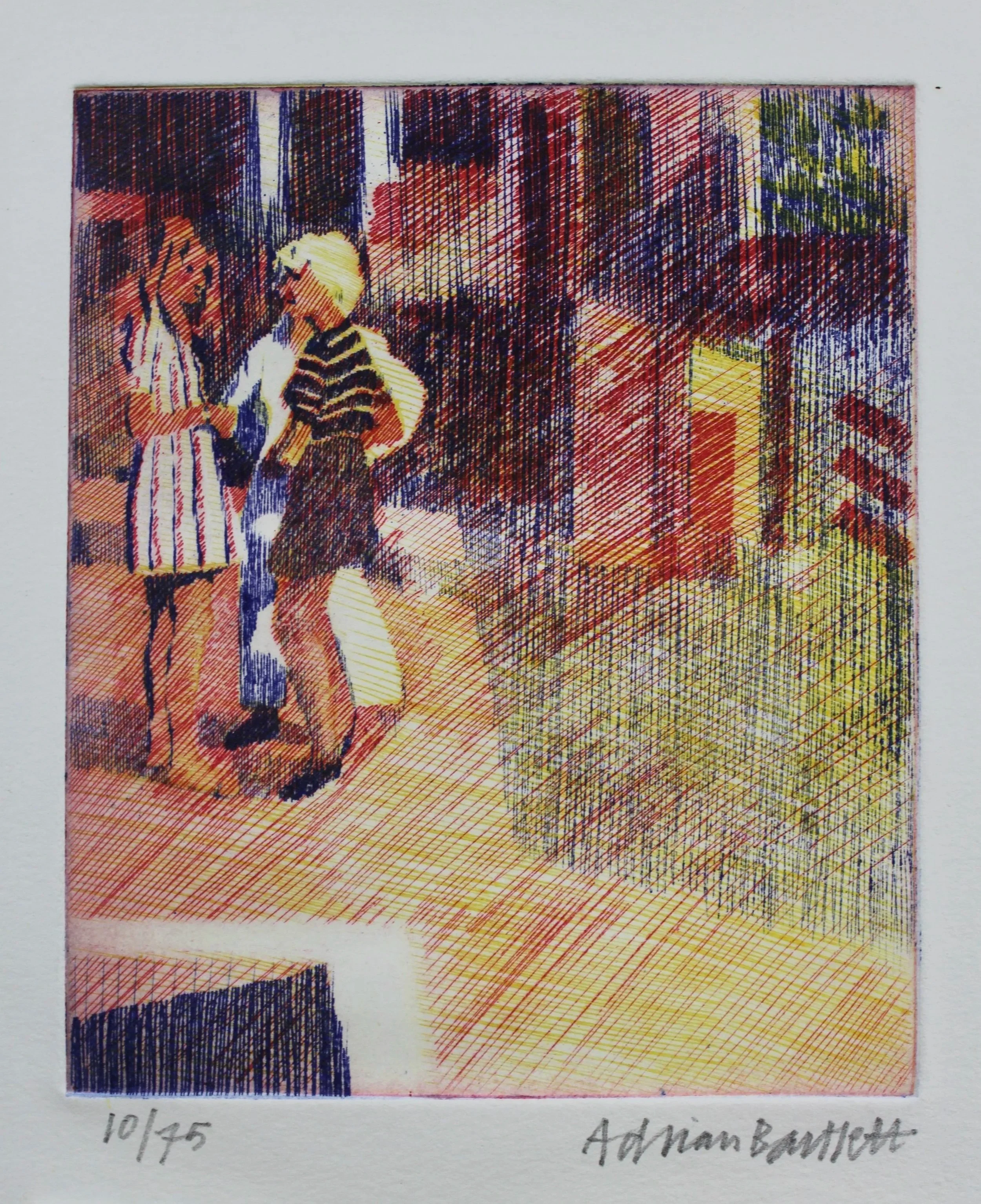 Street Scene - 1972 - Etching - 20 x 20 cm