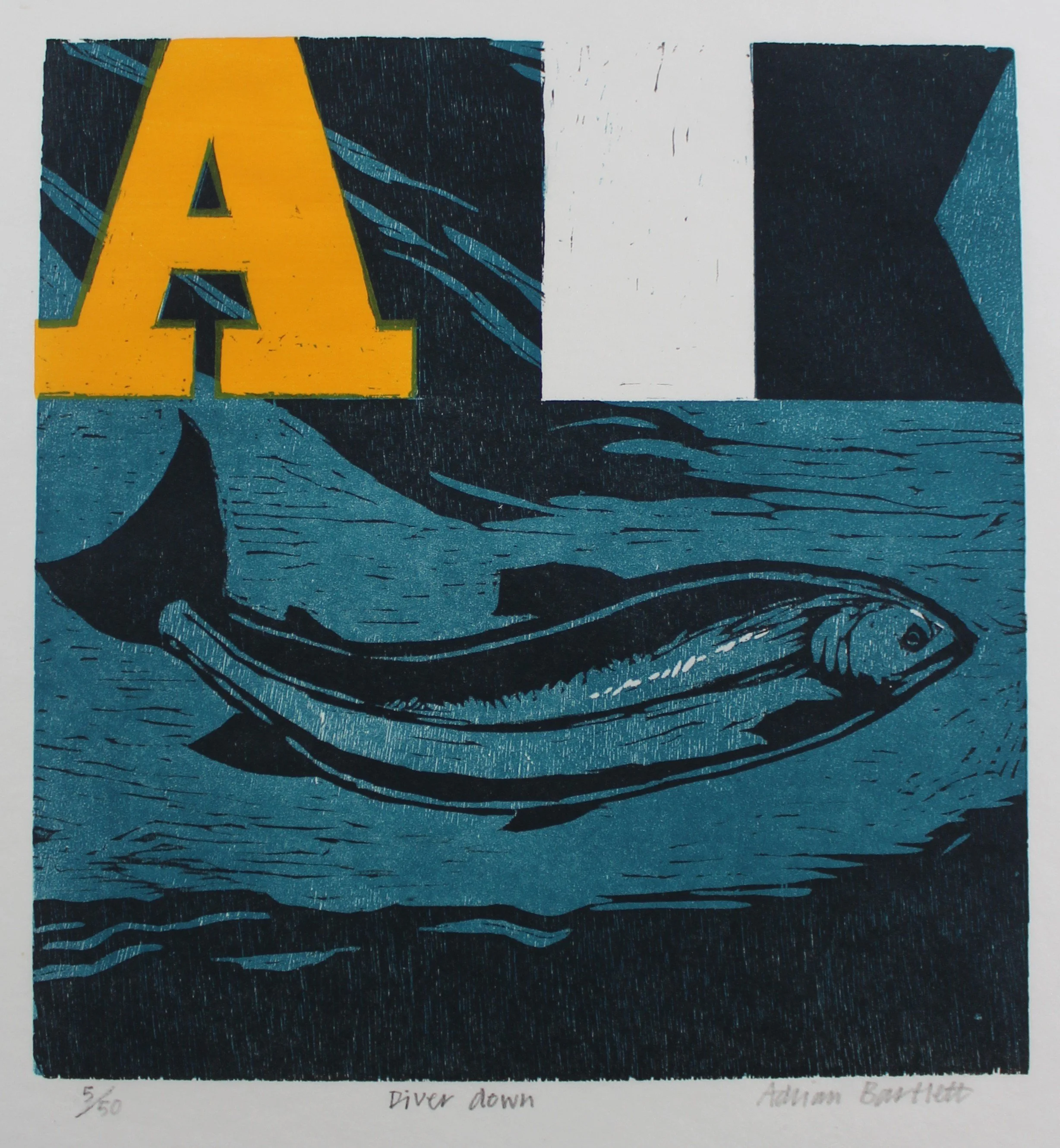 'A' from 'A Mariner's Alphabet' - 2003 -Woodcut - 28 x 27 cm