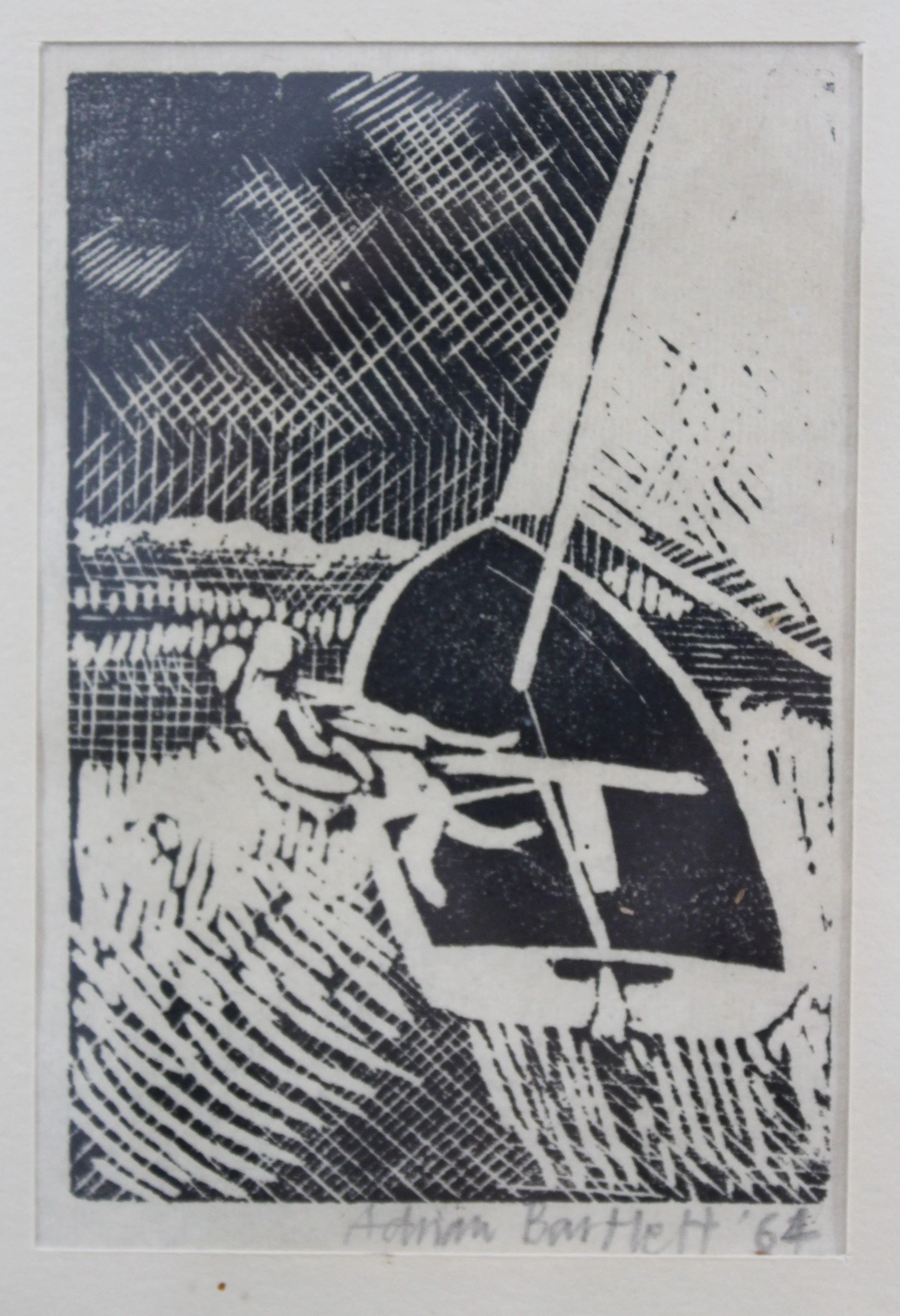 Sailing Away - 1964 - Wood engraving - 8 x 5 cm