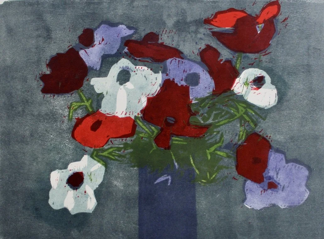 Anenomes - 2020 - Woodcut - 23 x 30 cm