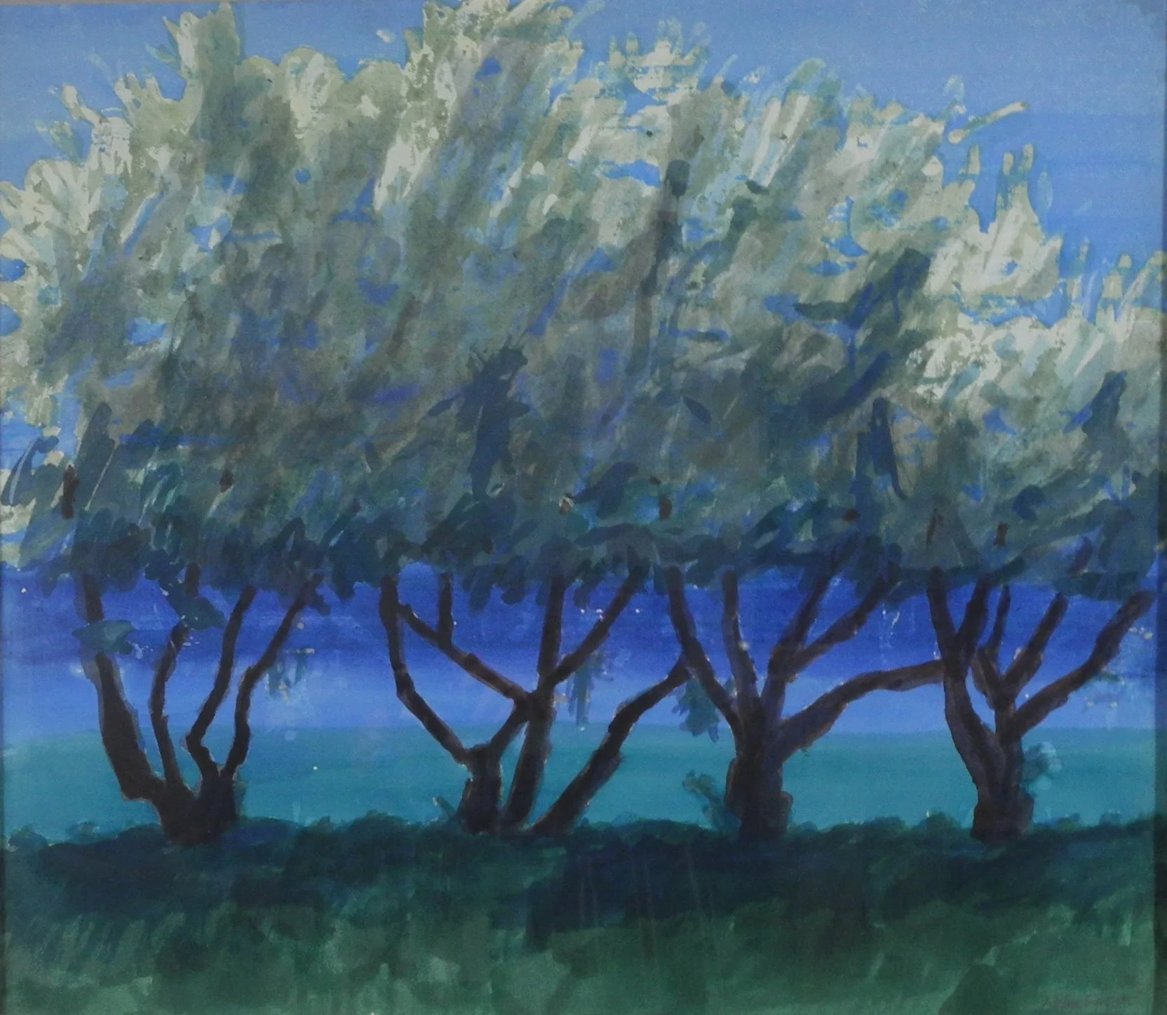Four Olives - 2019 - Acrylic on paper - 64 x 74 cm
