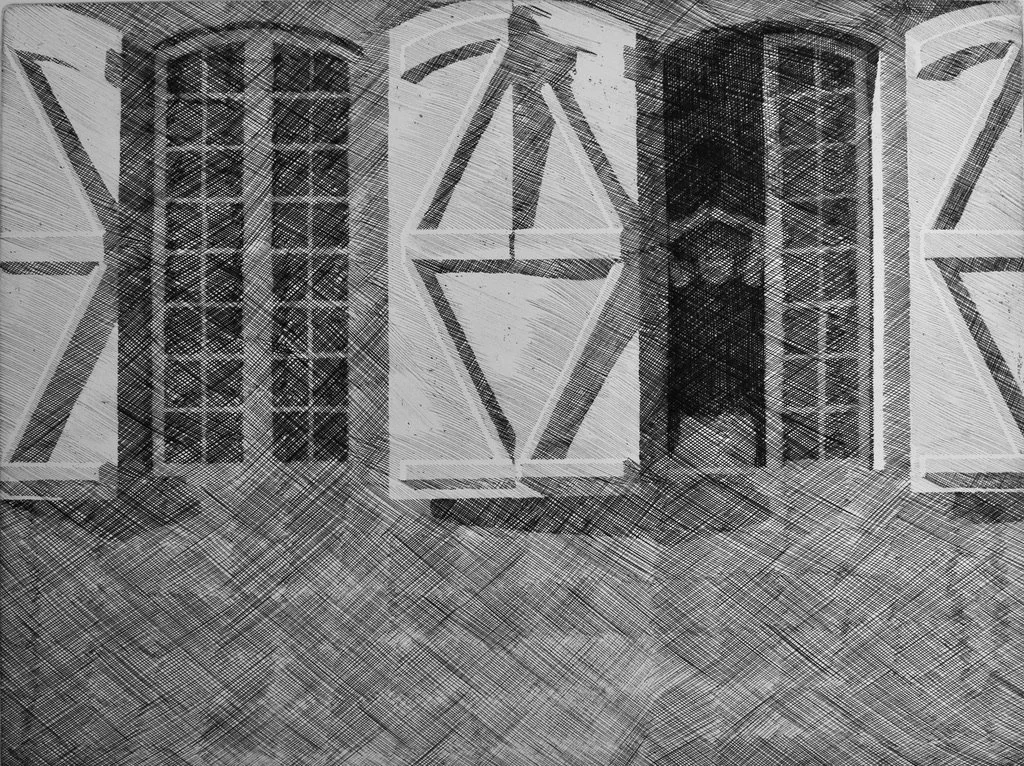 Shutters - 1978 - Etching - 30 x 40 cm