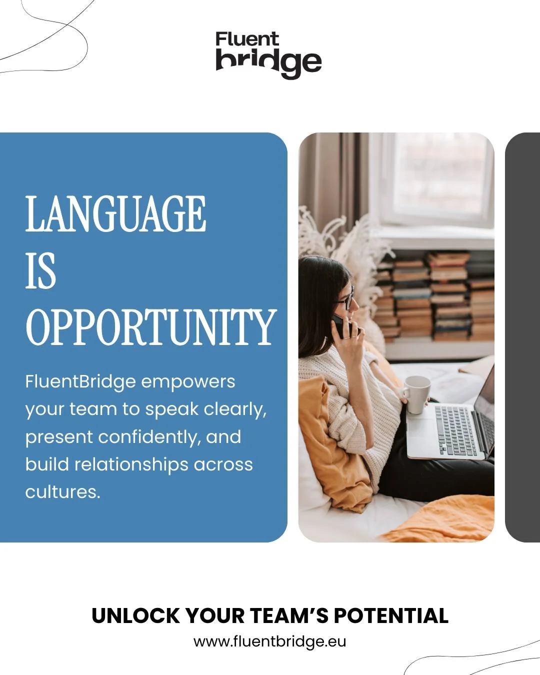 Clear language | Confident teams | Global opportunities | That&rsquo;s FluentBridge.

🔗 Learn more

#FluentBridge #LanguageIsOpportunity #GlobalTeams #WorkplaceCommunication