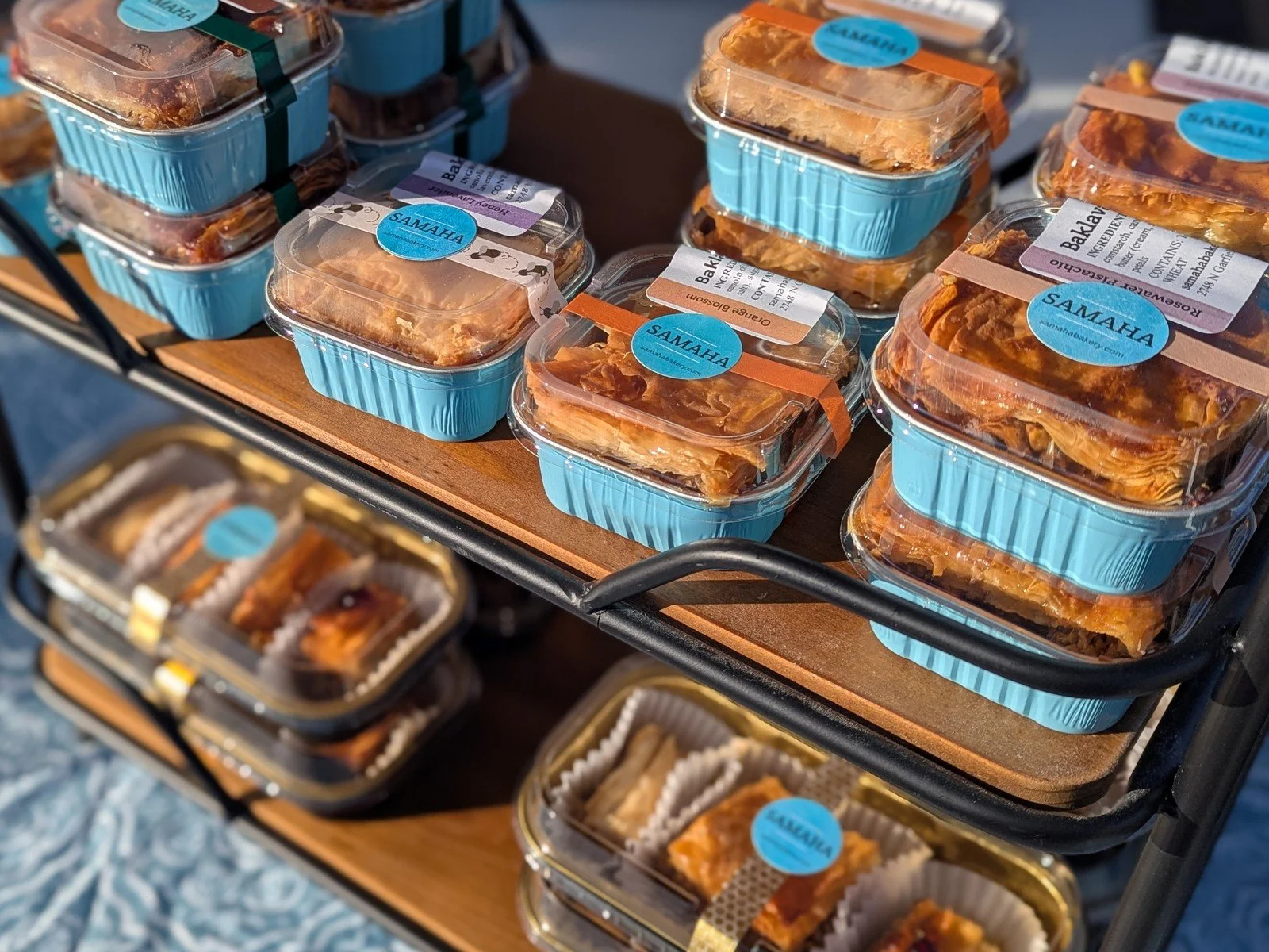Baklava singles and flights at the market