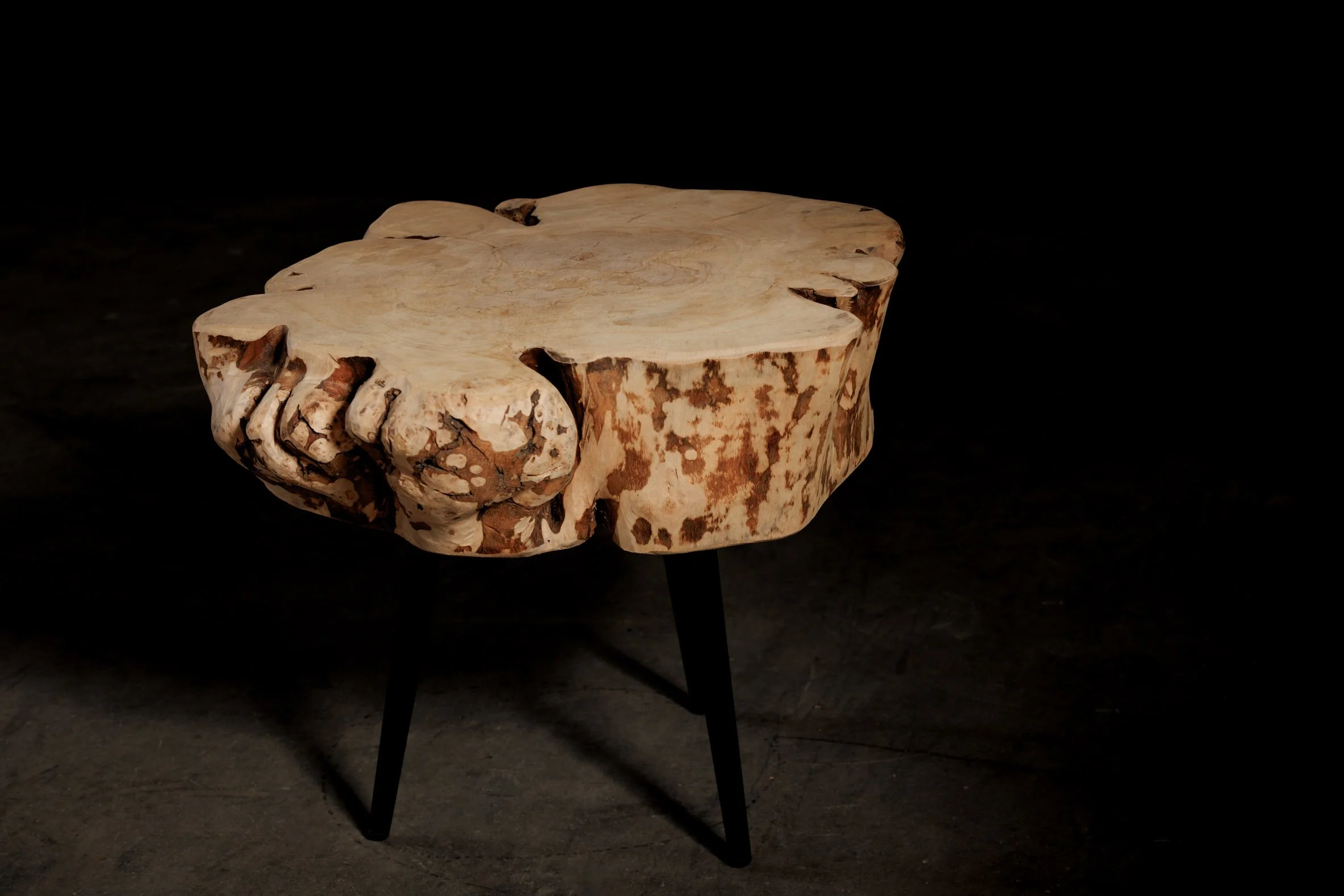 Boomstam bijzettafel