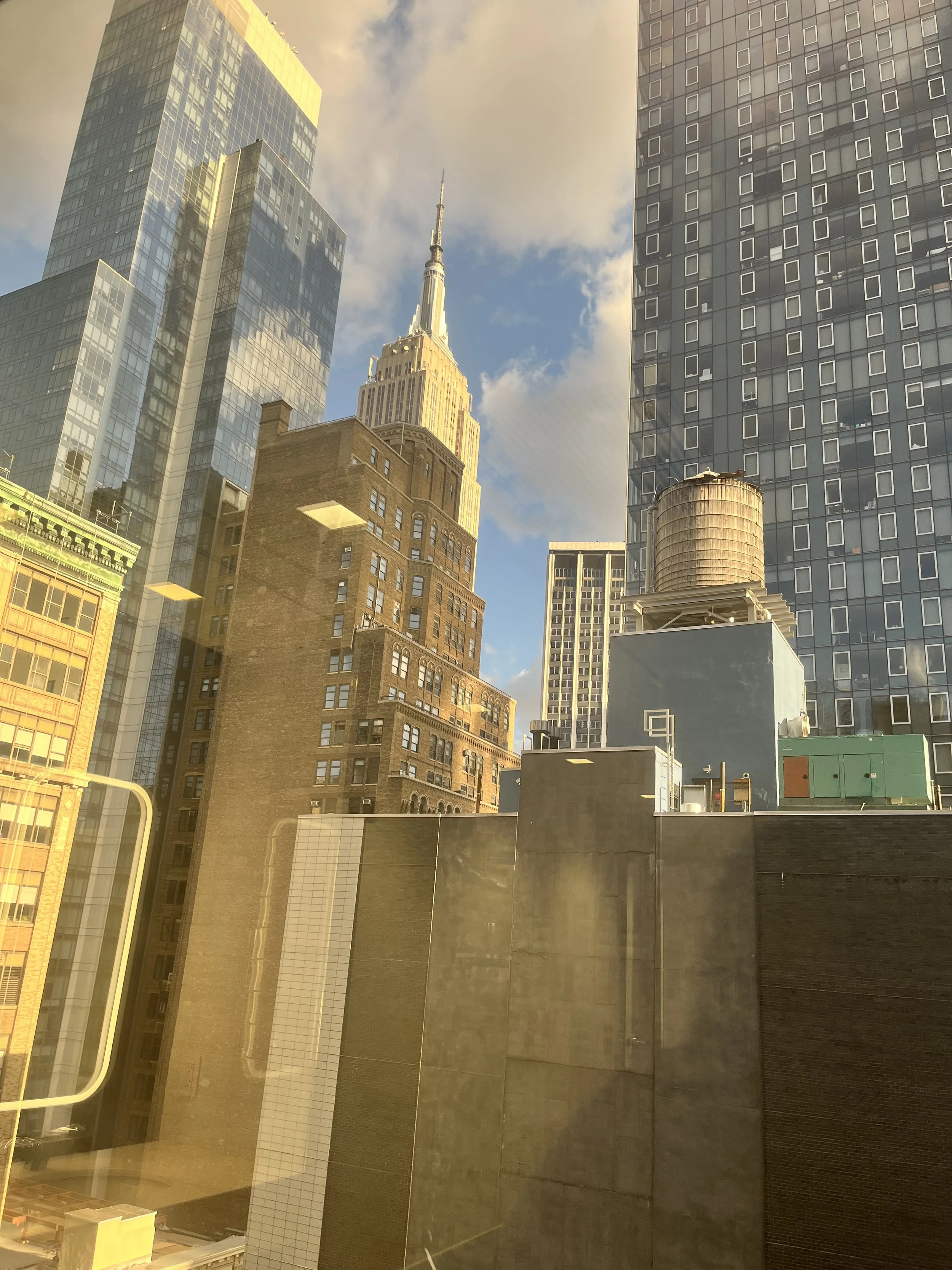 New York Sky line with blue sky denoting international fans and travel