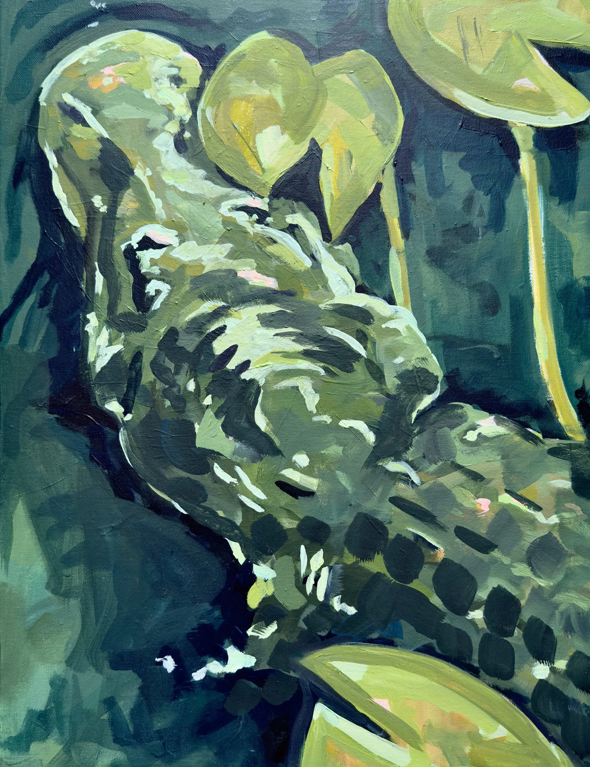 Bayou Watcher, 2026 | 18x24 Acrylic on deep edge canvas | Available