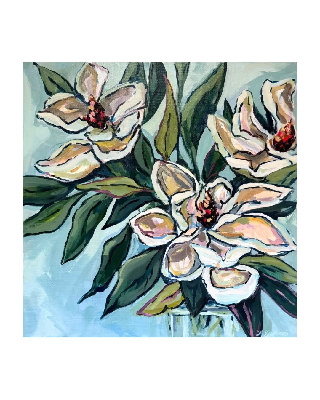 Magnolias! Had some time to paint in between nap times lately, and apparently magnolias were on my mind. 

Four originals available. Swipe to see them!