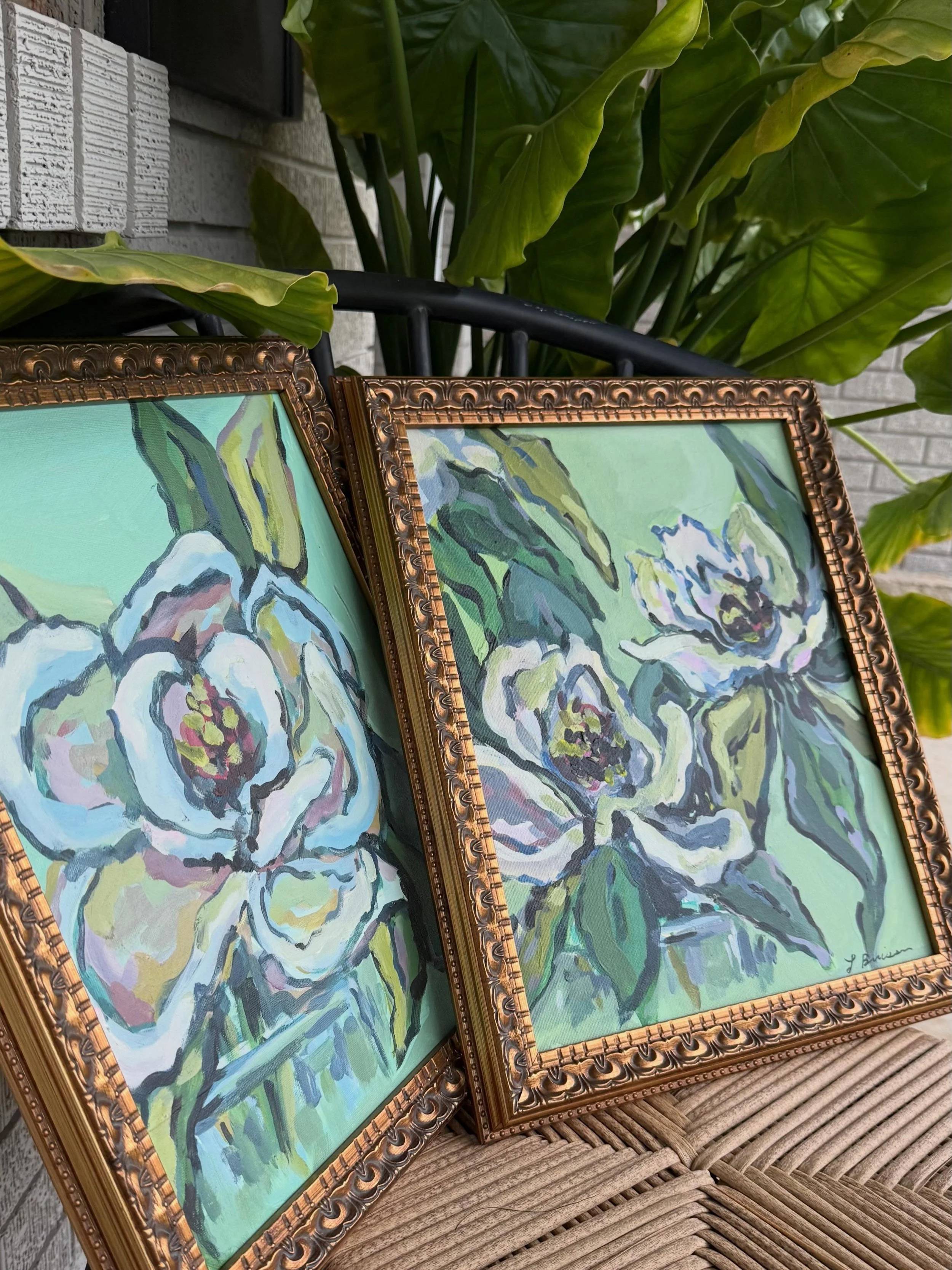 Magnolias I &amp; II ✨

11x14 Acrylic on canvas panel and framed