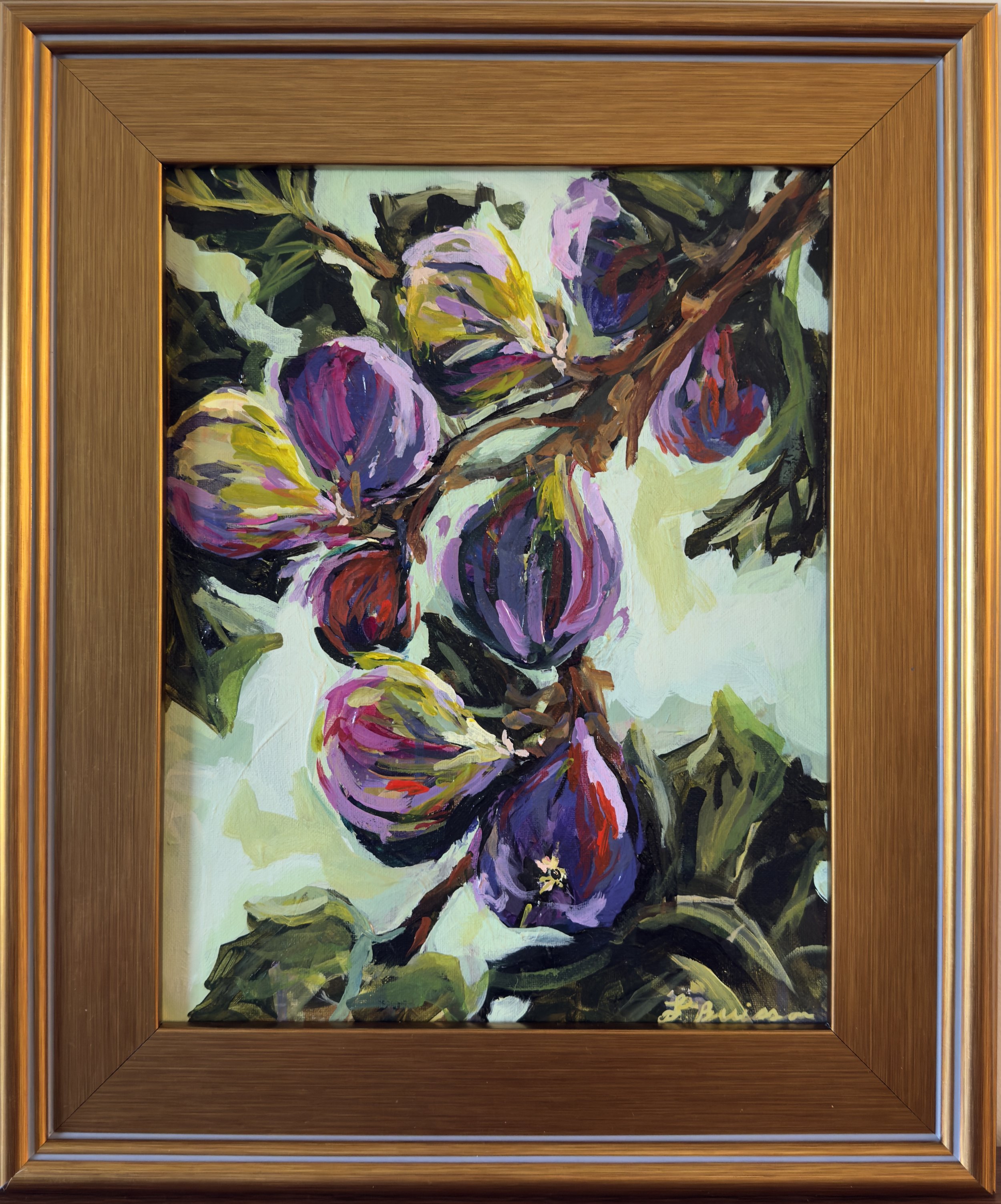 "Figs," 2026 | 11x14 Acrylic on Canvas Board, Framed | SOLD