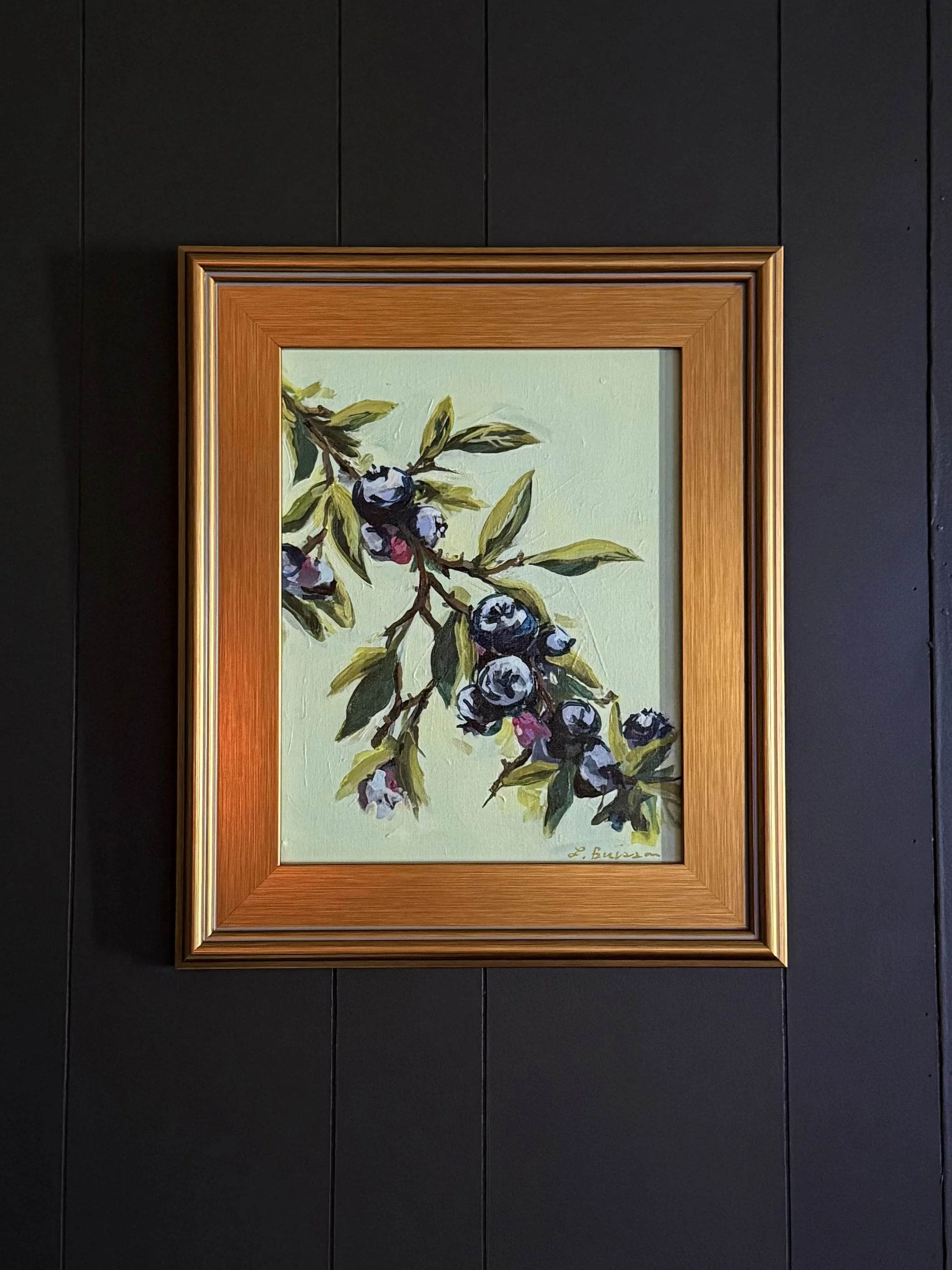 "Berries" 2026 | 11x14 Acrylic on Canvas Board, Framed | SOLD