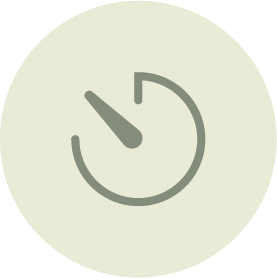 A gray speedometer icon on a light background.