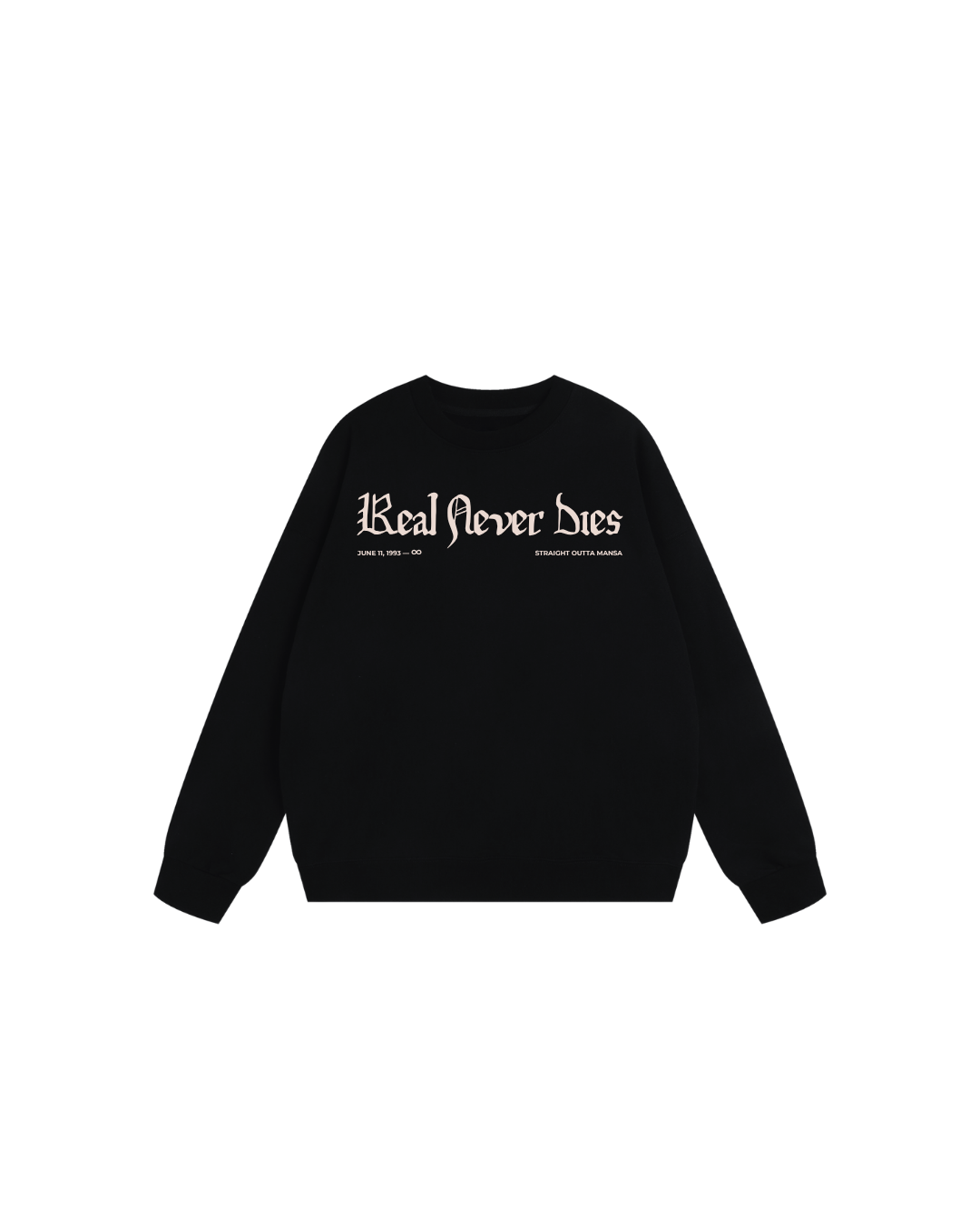 REAL NEVER DIES OVERSIZE RELAX CREW NECK