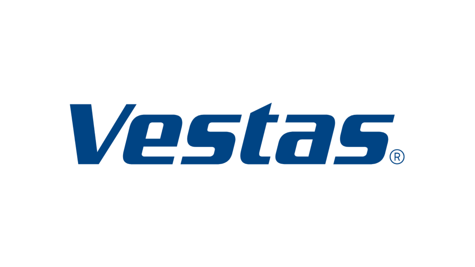 VESTAS logo in blue text on a white background.