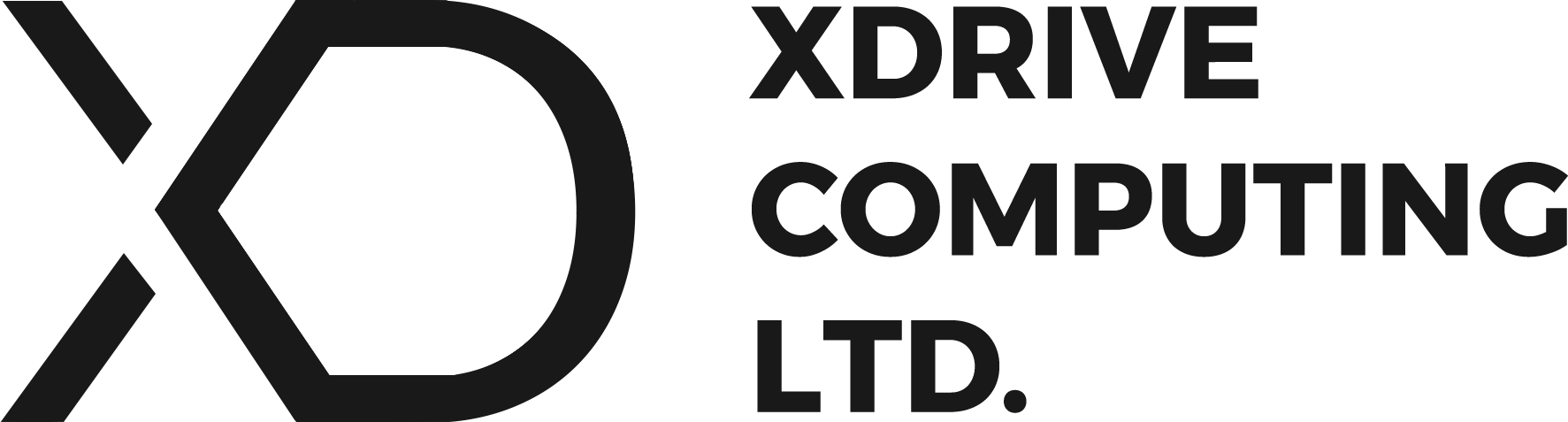 Black logo with stylized XDrive Computing Ltd. text.