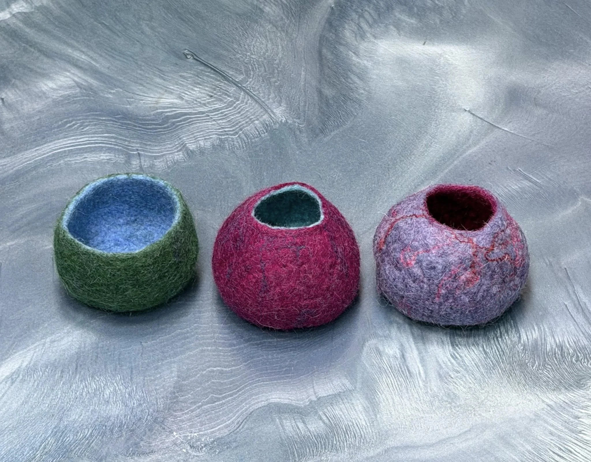 Wet Felted Bowls:  YMCA ENGLEWOOD