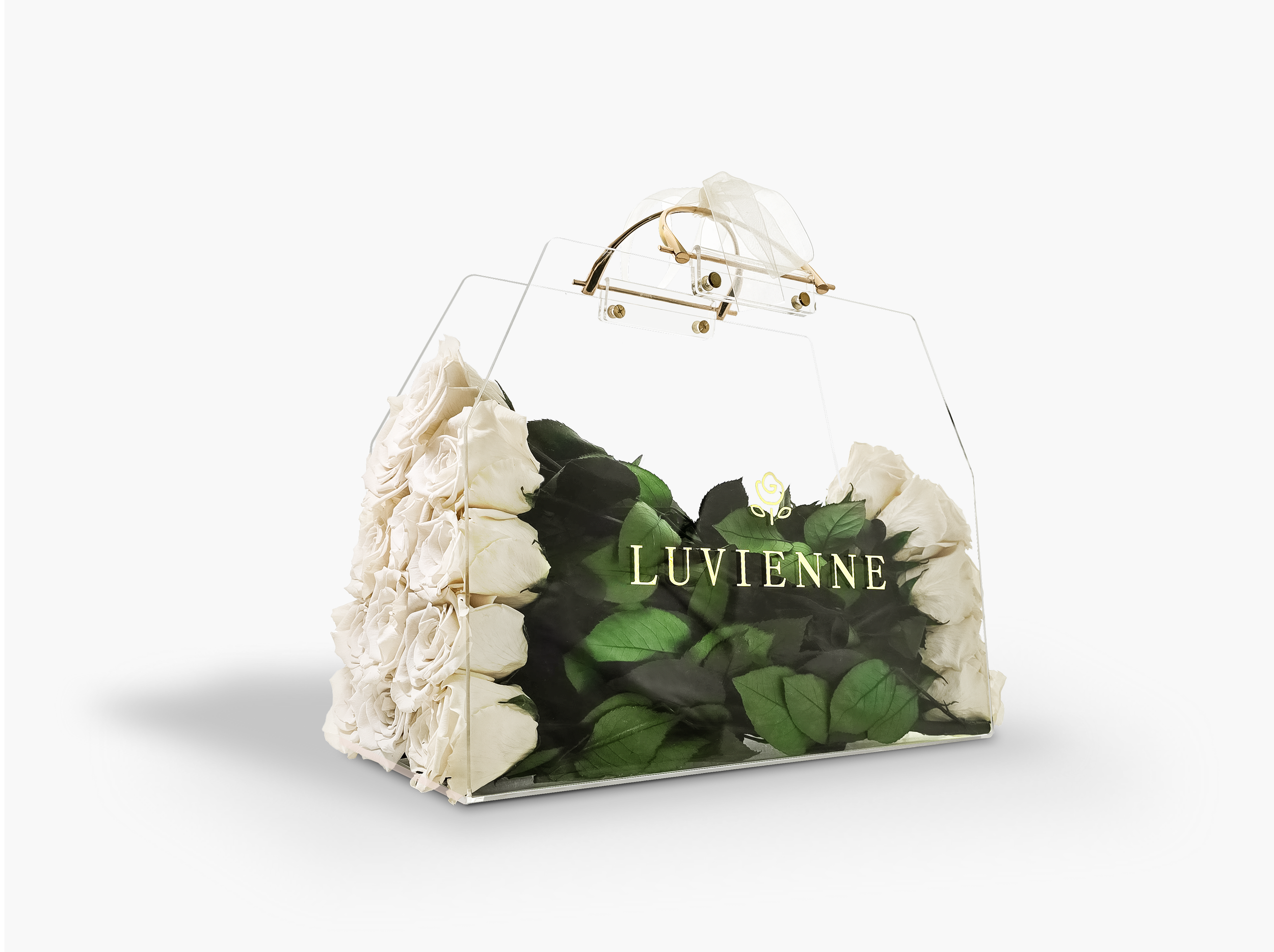 Luvienne Grand Vit - 24 Evighetsrosor i exklusiv förpackning