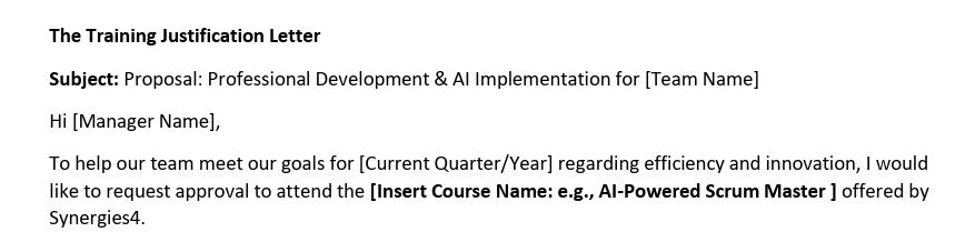 Training Justification Letter