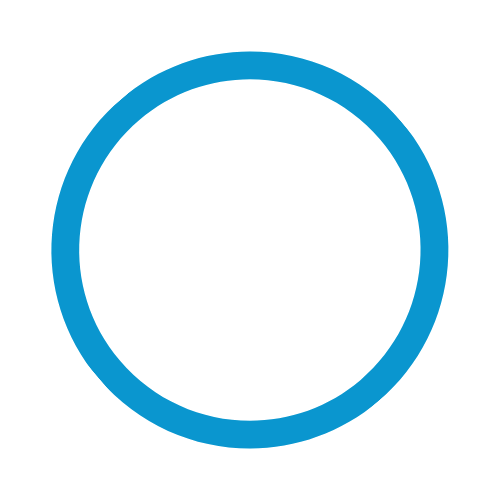 Blue circle with black background