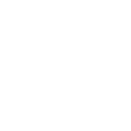 Line drawing of a hand holding a gift box with a ribbon, with lines indicating the box is shiny or new.