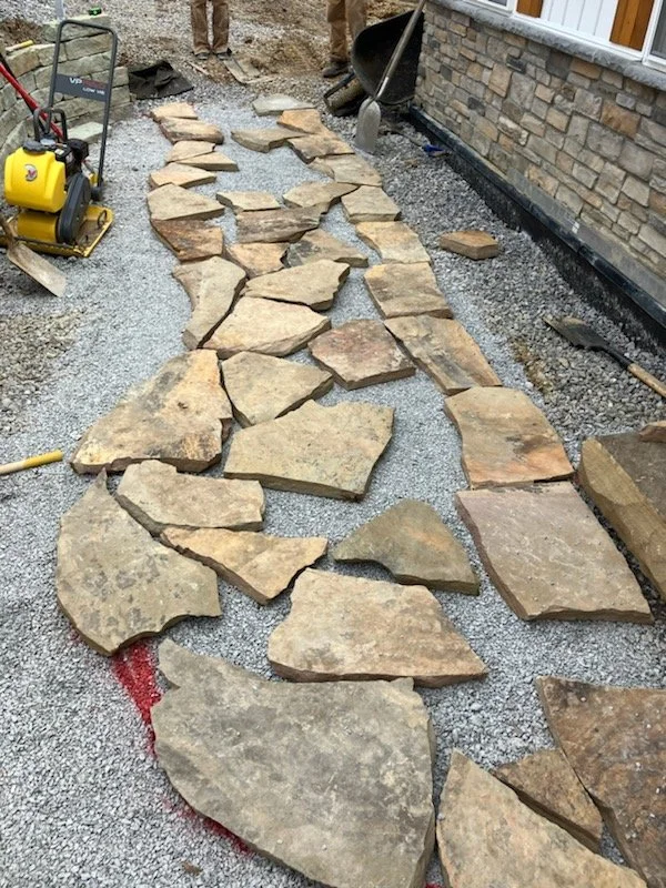 Tennessee Varigated Flagstone - The start of the puzzle