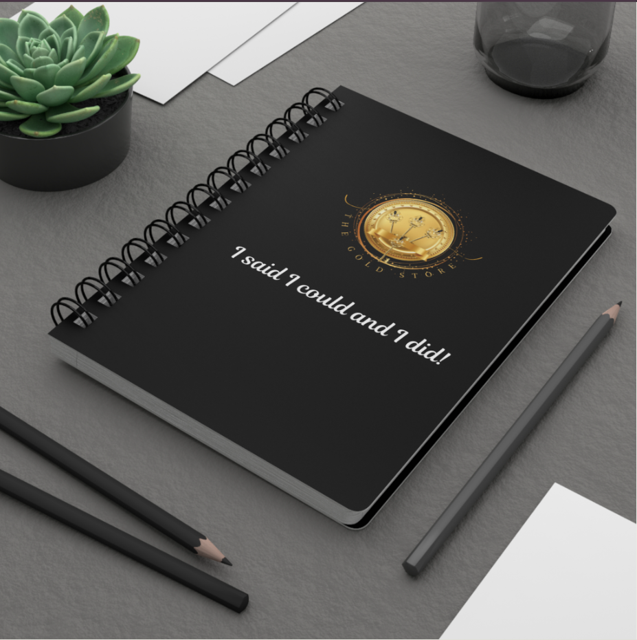 ( Pre Order) The Gold Store Elements Spiral Bound Notebook and Pen, Pencils, and Book mark Set