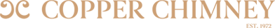 Text image with the phrase 'Copper Chimney' and 'Est. 1982' in bold, stylized font