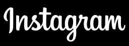 Instagram logo with white script on black background
