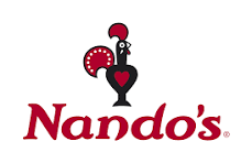 Nando's logo with a stylized rooster and the text 'Nando's' in red.