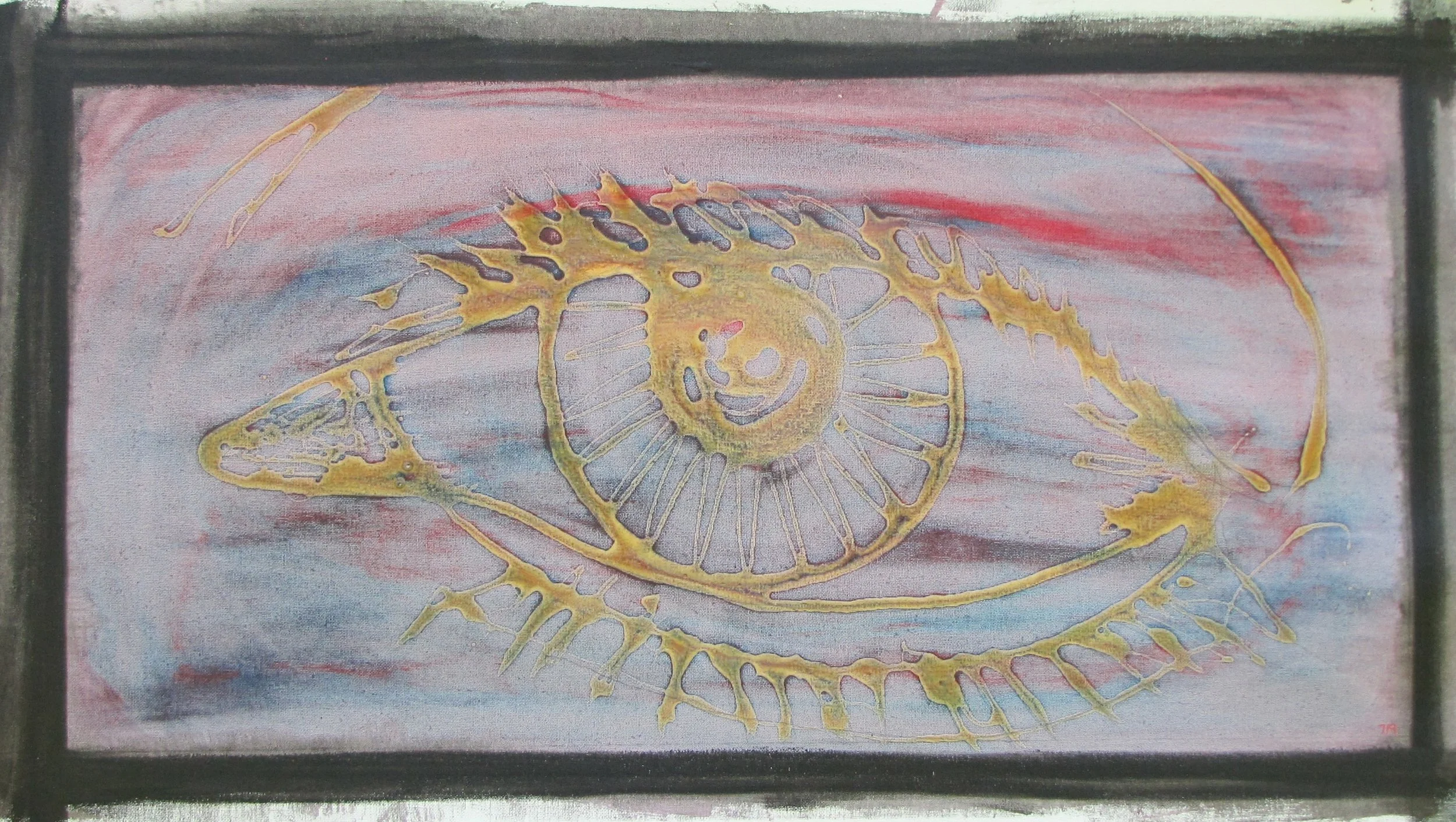 My Dead Eyes

mix medium on unstretched canvas 
15 x 28 inches