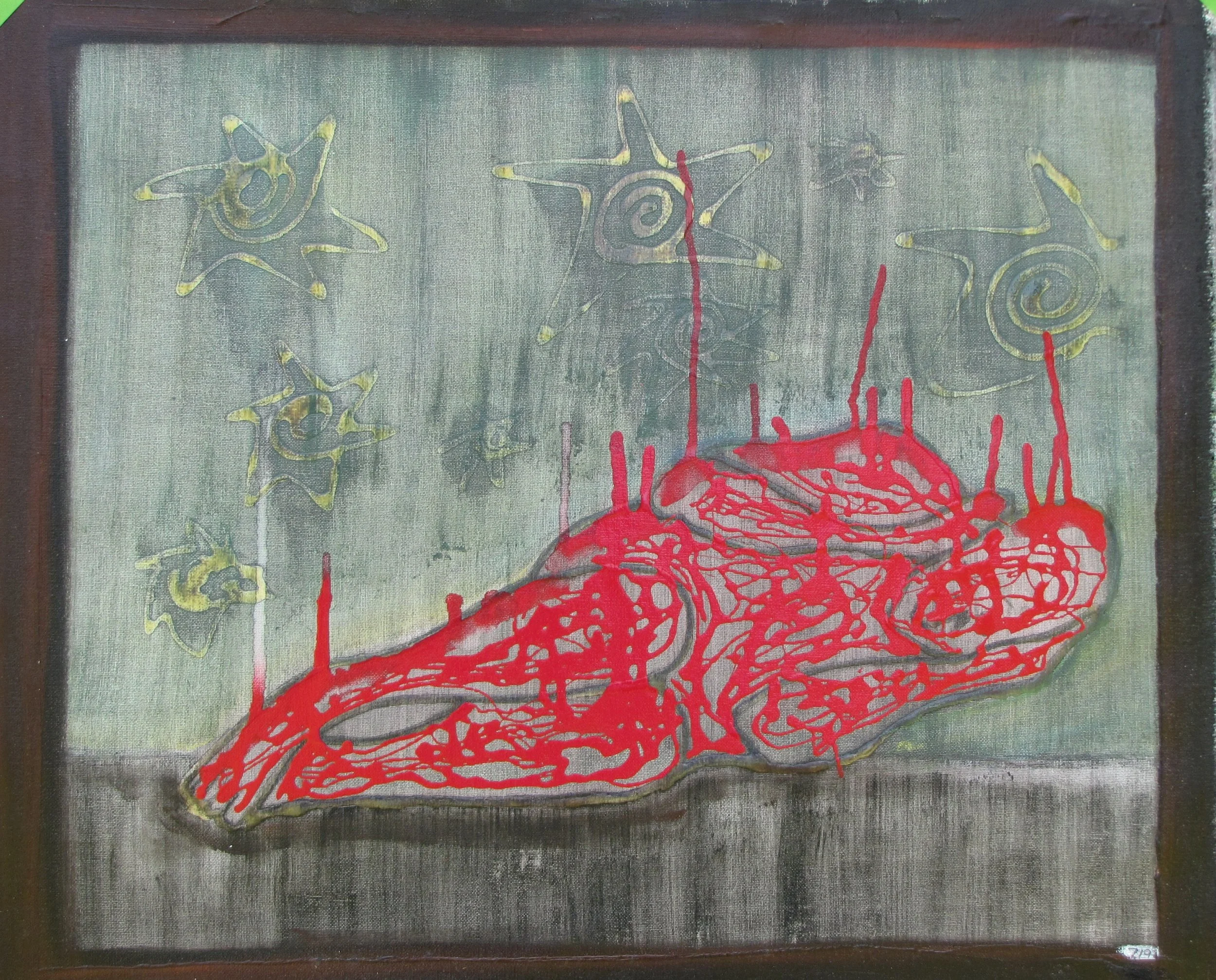 Spiritual Crawl

mix medium on unstretched canvas 
19 x 23 inches