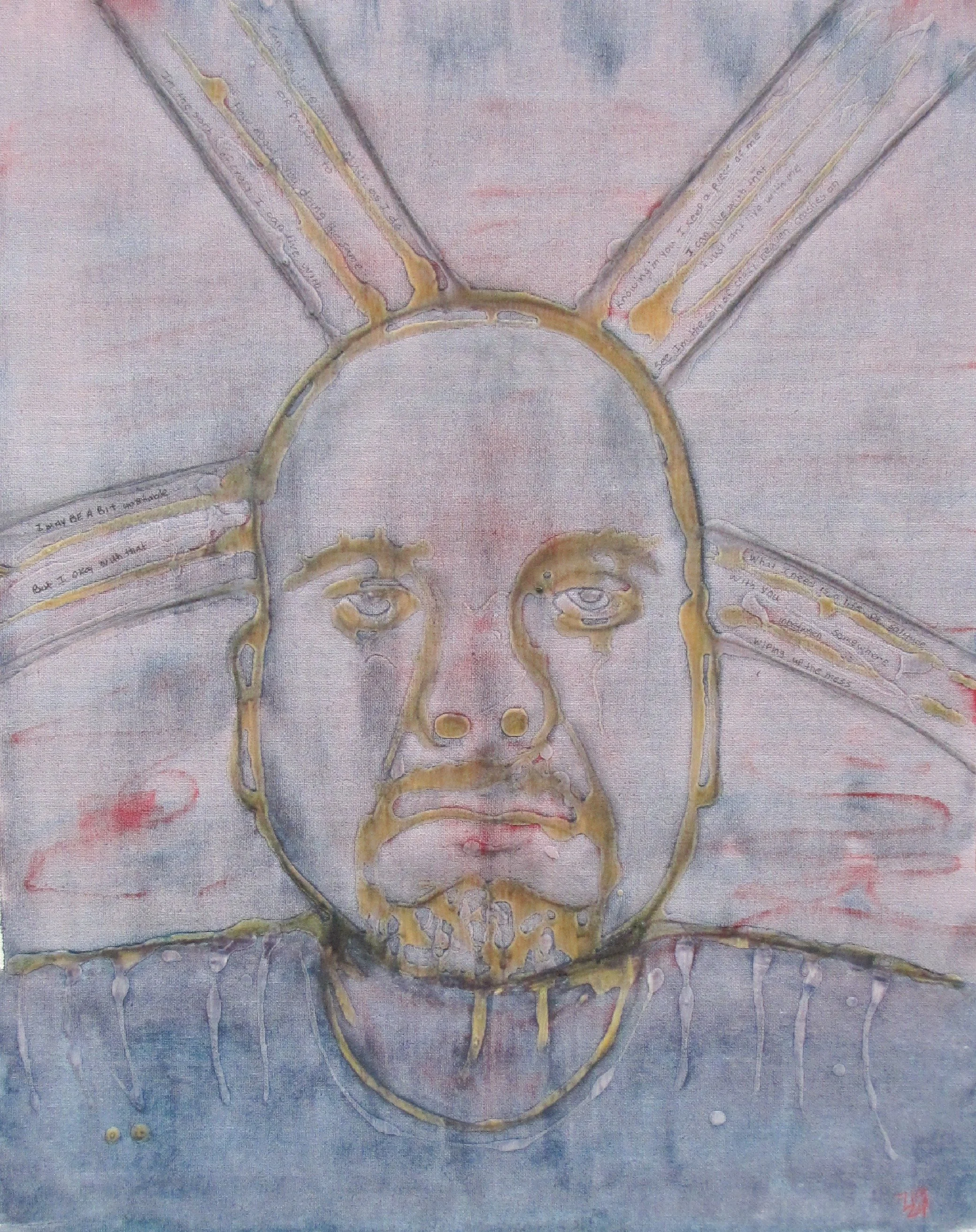 I may be a bit unstable

mix medium on unstretched canvas 
17 x 22 inches