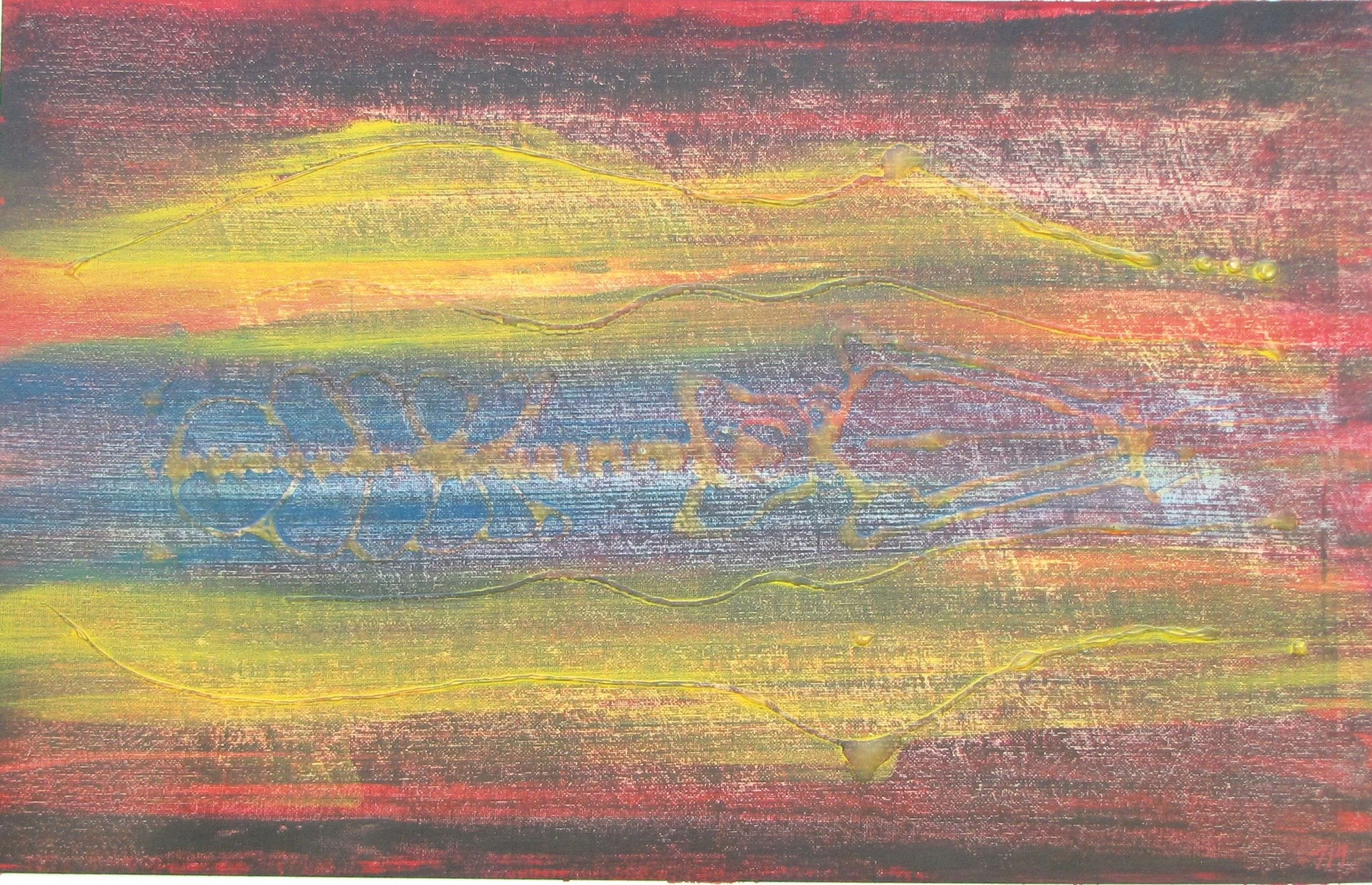 Anatomy of a mountain

mix medium on unstretched canvas 
13-1/2 x 21-1/2 inches